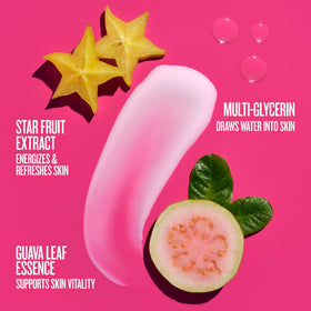Sol de Janeiro ingredients layout with guava and star fruit showing antioxidant hydration