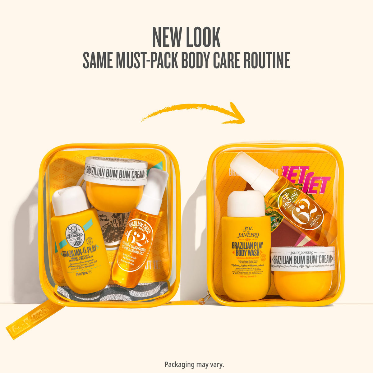 Sol de Janeiro lifestyle shot in beach bag for on-the-go scent benefit