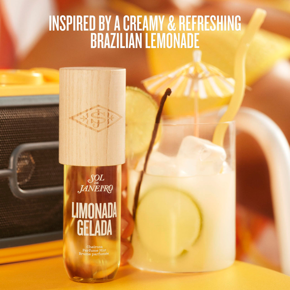 Sol de Janeiro label close-up highlighting scent name and limited edition