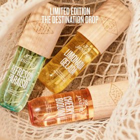 Sol de Janeiro mist applied to hair for long-lasting scent and softening benefit