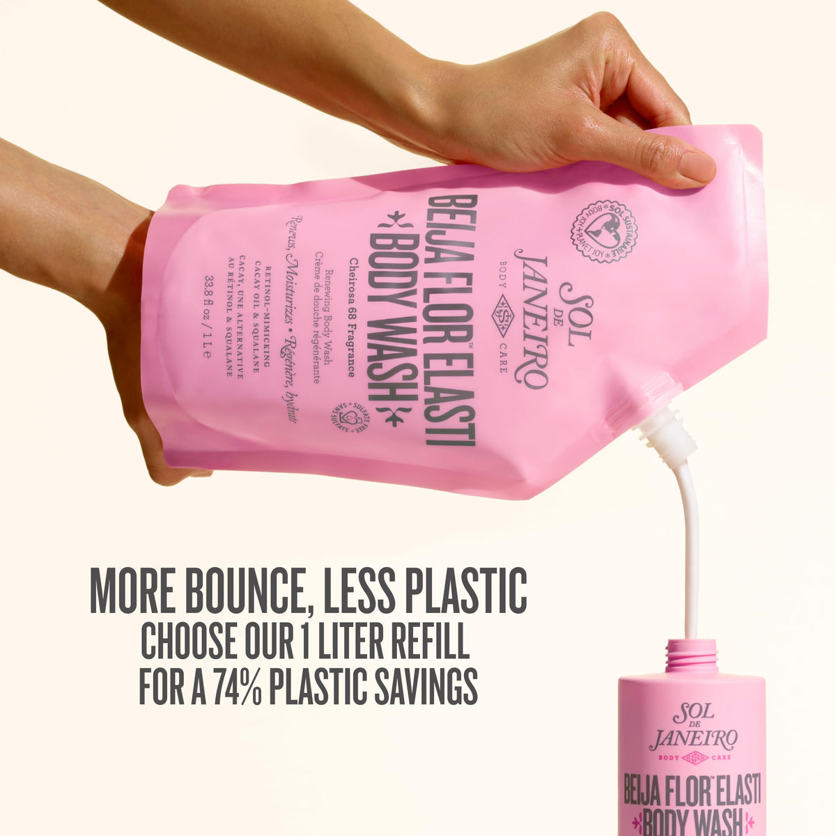 Sol de Janeiro refill and jumbo sizes showing eco-friendly bulk benefit