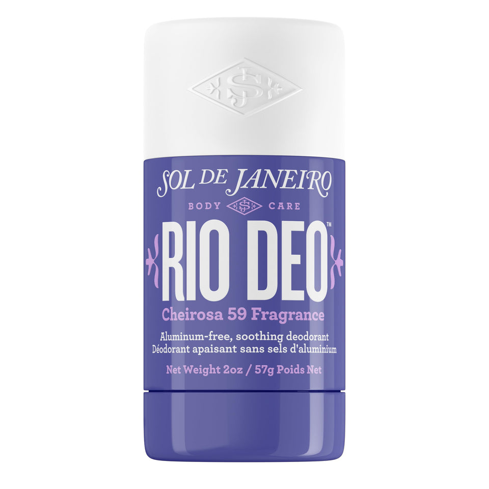 Sol de Janeiro front packaging showing refillable deodorant and branding benefit: sustainable design