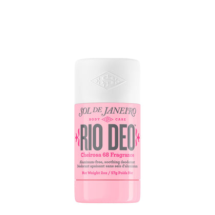 Sol de Janeiro front view of Rio Deo showing sleek refillable case and fragrance benefit