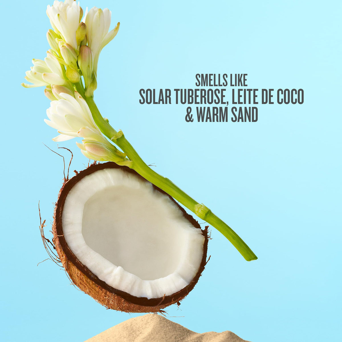 Sol de Janeiro applied to hair illustrating light fragrance hold and non-greasy finish benefit