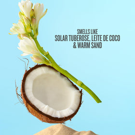 Sol de Janeiro mist sprayed into hand for quick on-the-go refresh benefit