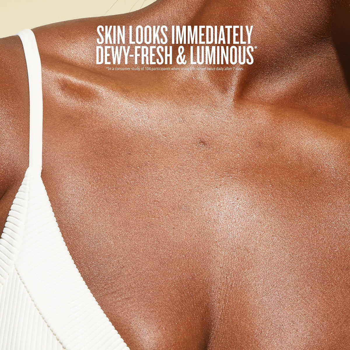 Sol de Janeiro cream swatched on skin demonstrating dewy, non-greasy finish