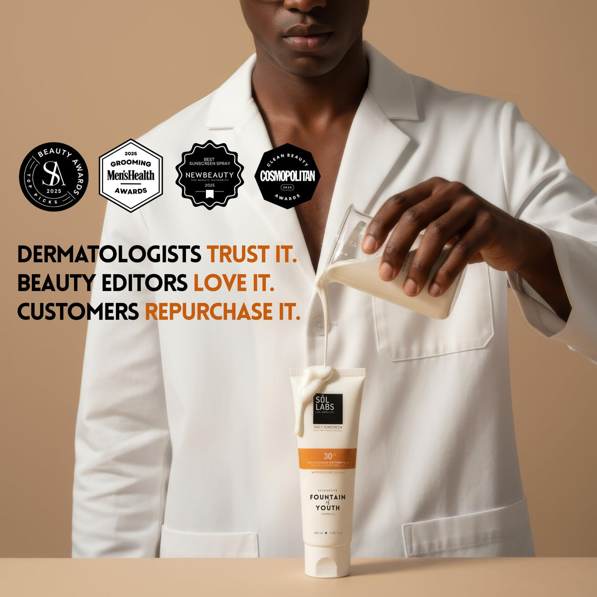 SOL LABS cream texture close-up illustrating lightweight hydrating feel