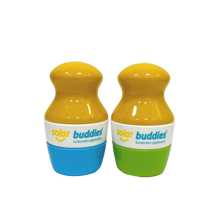 Solar Buddies front view showing 100ml refillable applicator for easy travel