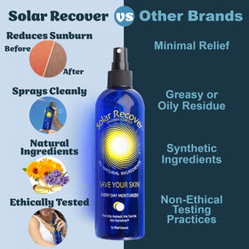 Solar Recover used at the beach to refresh skin after sun exposure benefit