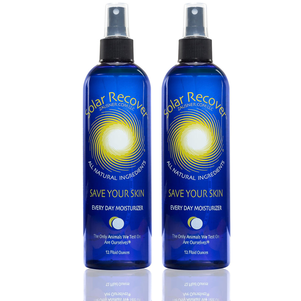 Solar Recover front packaging showing two 12oz bottles and value benefit