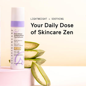 SOLARA SUNCARE ingredients label showing clean, EWG verified formulation benefit