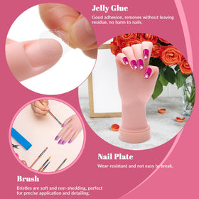 Solaradgy set of nine nail brushes close-up showing soft bristles for precise detailing