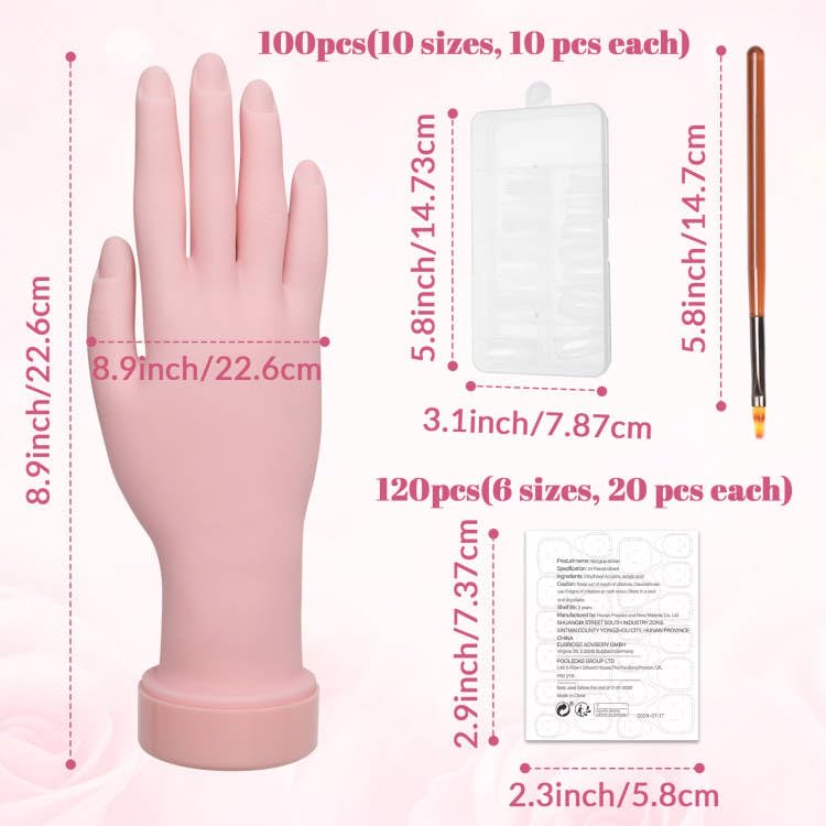 Solaradgy practice hand on desk illustrating thickened base stability during manicure work
