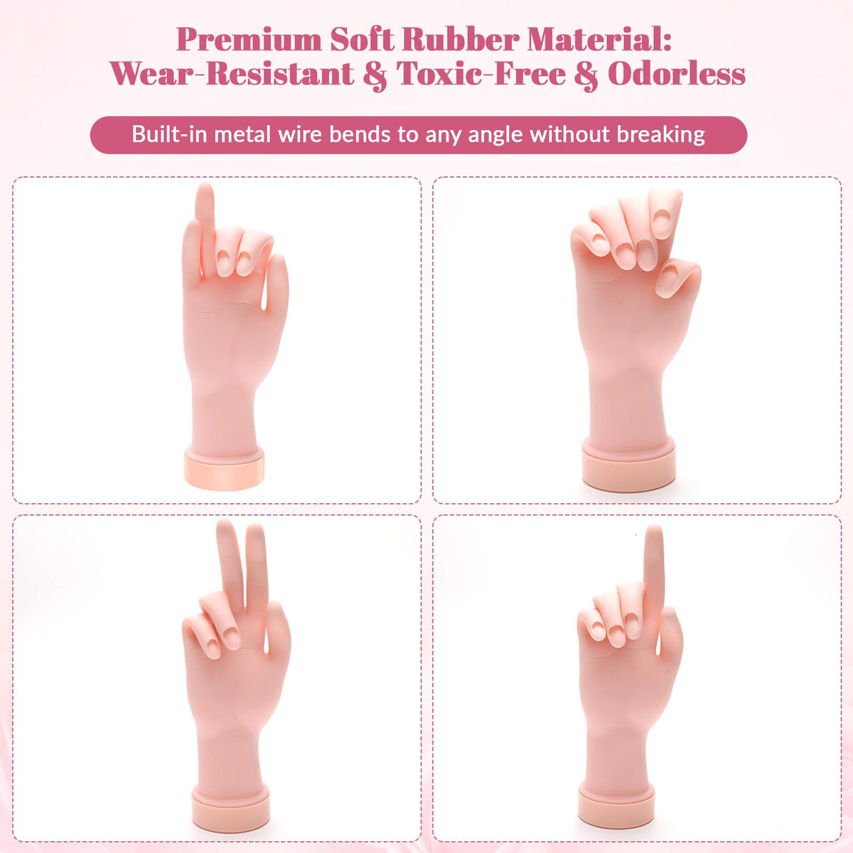 Solaradgy spread of 100 nail tips showing size range for accurate nail fitting and practice