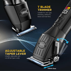 Solati clipper LED display showing battery level for uninterrupted work benefit