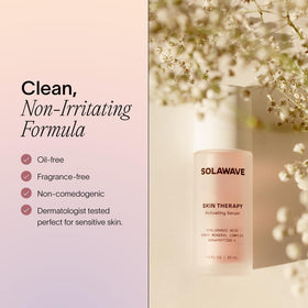 Solawave skin texture comparison emphasizing smoother, hydrated appearance