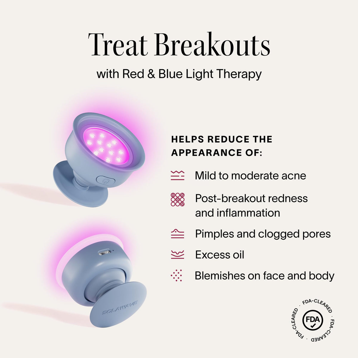 Solawave silicone seal close-up directing light precisely for targeted treatment