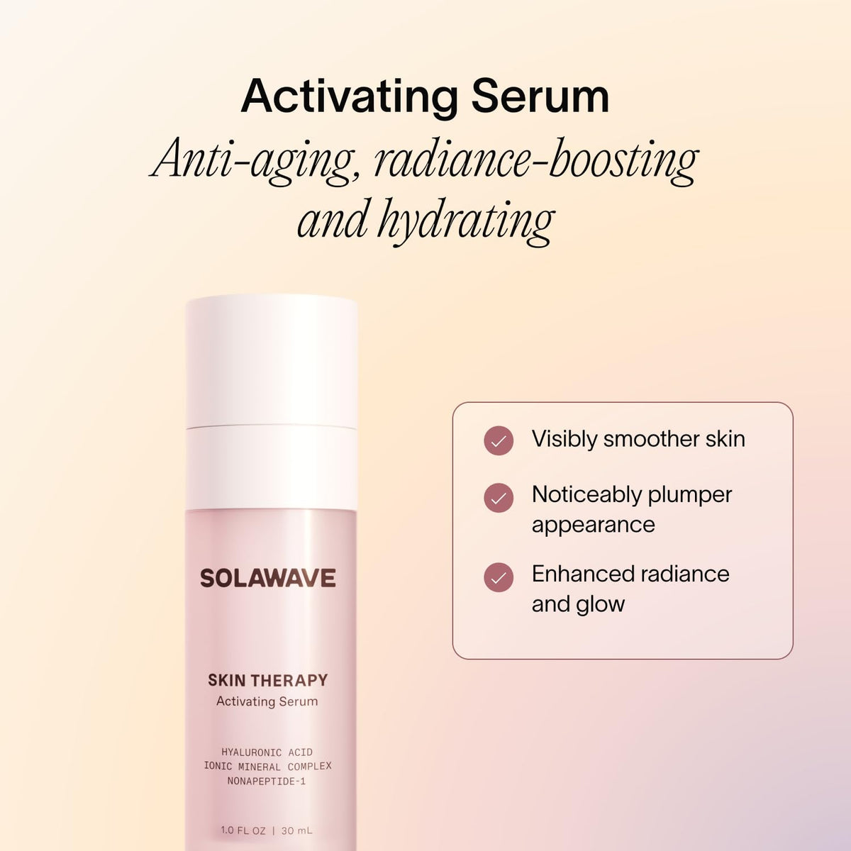 Solawave close-up texture shot highlighting hydrating hyaluronic feel