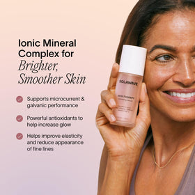 Solawave label close-up revealing peptide and hyaluronic ingredients