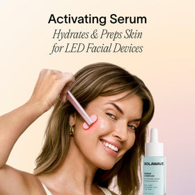 Solawave close-up of serum texture showing lightweight hydration benefit
