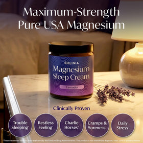 Solinia open cream texture displaying rich, creamy magnesium butter for absorption