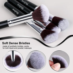 SOLVE close-up of synthetic bristle texture highlighting soft, dense fibers for smooth blending