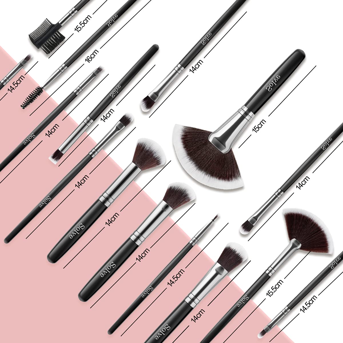 SOLVE hand holding brushes to show size and scale for comfortable professional use