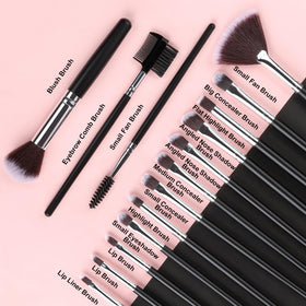 SOLVE applying foundation with a large brush demonstrating even coverage and quick application
