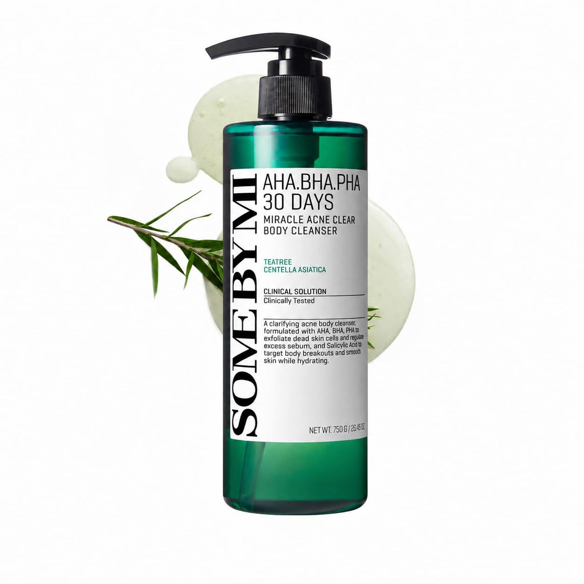 SOME BY MI front packaging of body cleanser showing product clarity and benefit