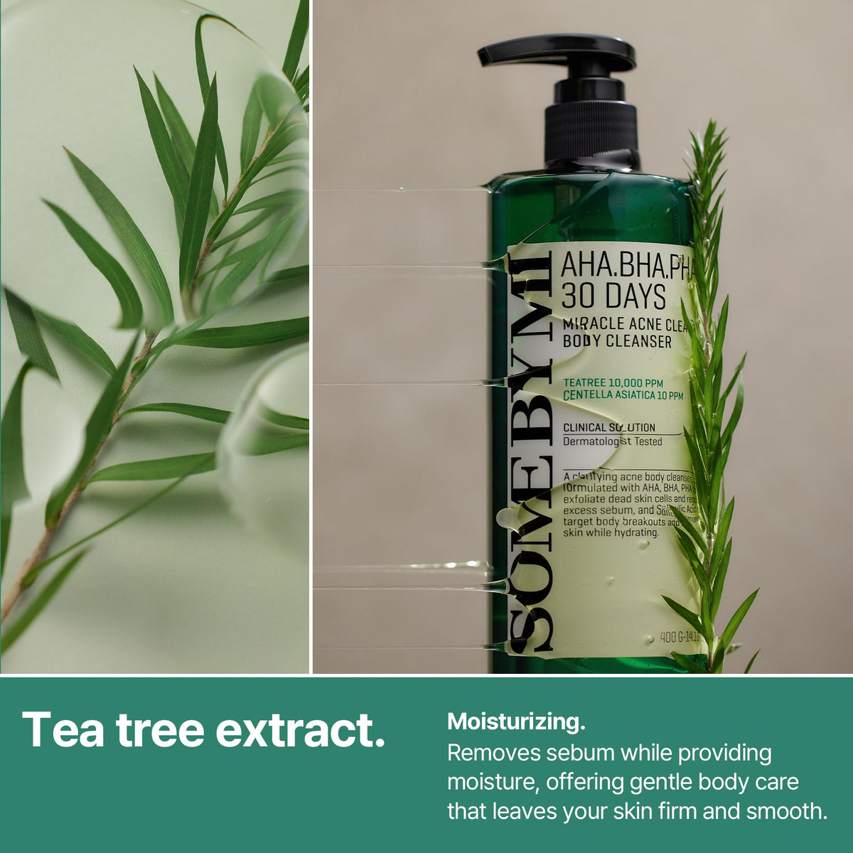 SOME BY MI ingredient list visual emphasizing exfoliating acids benefit