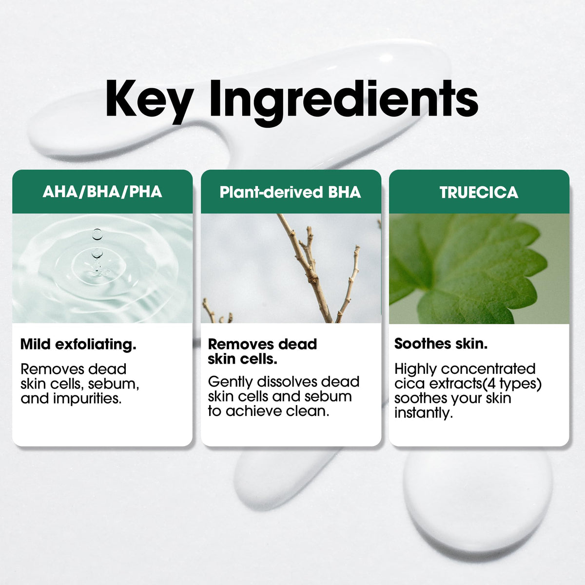 SOME BY MI ingredient label highlighting Truecica and Centella calming complex