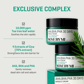 SOME BY MI jar open top view revealing smooth cream inside for easy use
