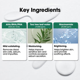 SOME BY MI toner texture pouring from bottle showing lightweight, watery feel