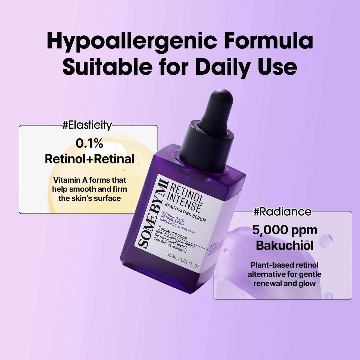 SOME BY MI applying serum during night routine, supports renewal and barrier care