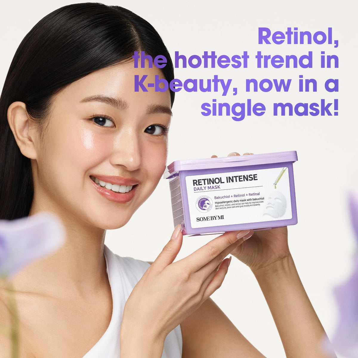 SOME BY MI ingredients display with retinol and bakuchiol for renewal