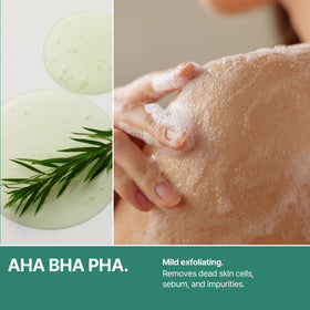 SOME BY MI tea tree leaf ingredient close-up highlighting soothing benefit