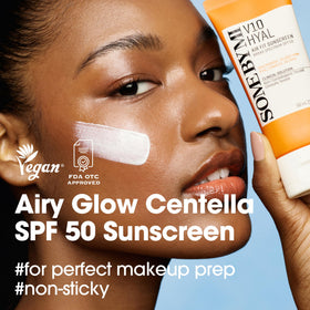 SOME BY MI close-up texture showing airy, non-greasy sunscreen finish