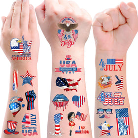 SOMUAERT front packaging showing patriotic tattoo assortment for easy gifting