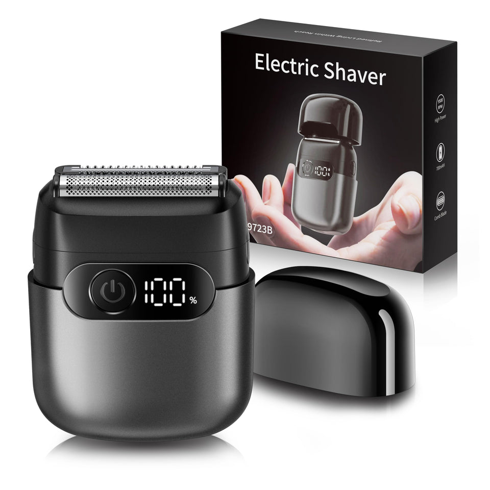Sonatraxs front view showing foil shaver and compact design for easy grooming