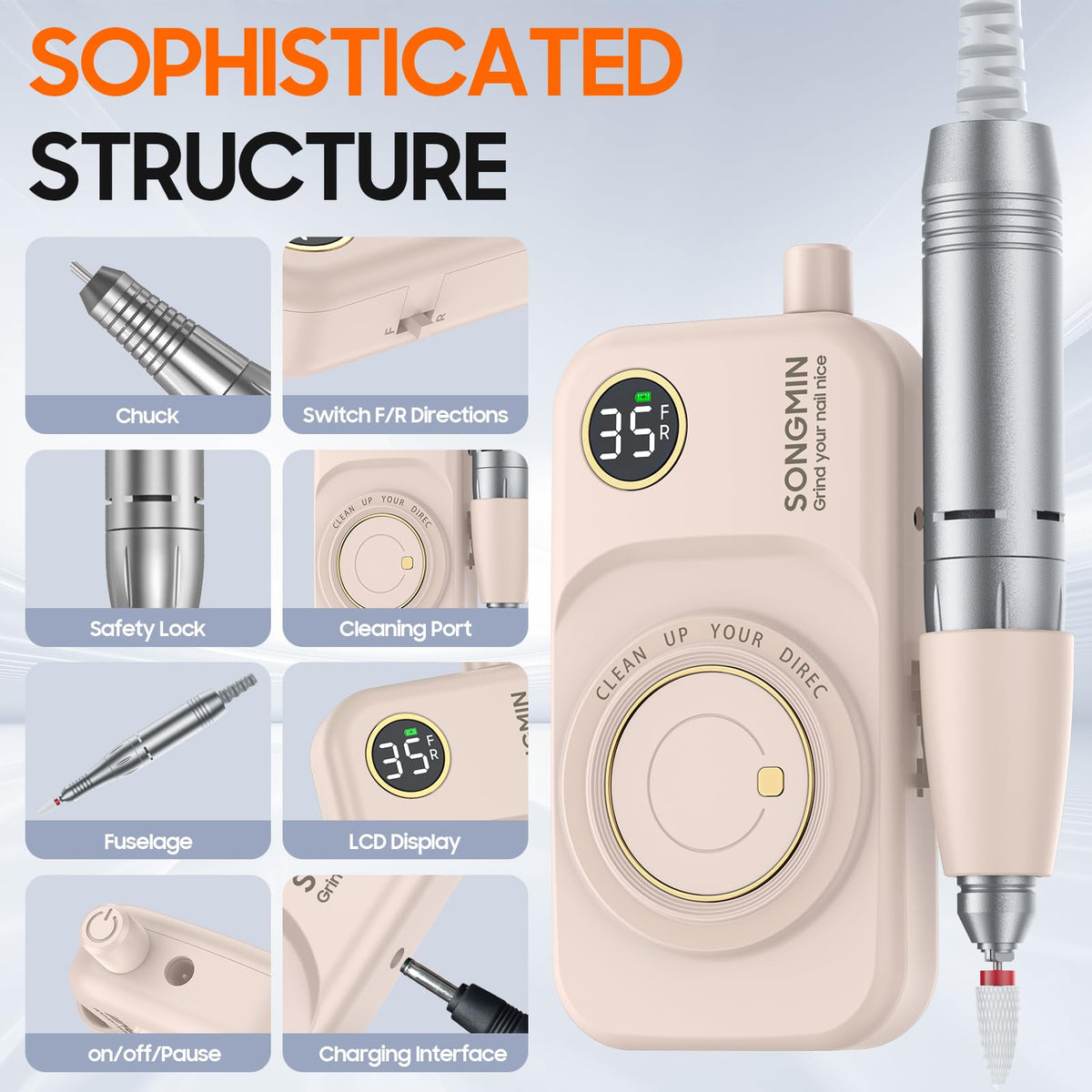 SONGMIN travel-ready kit packed in a case for convenient mobile salon service