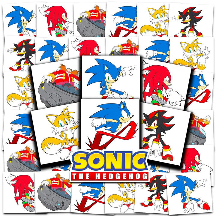 Sonic The Hedgehog front packaging showing 72 tattoos and branding benefits sharing