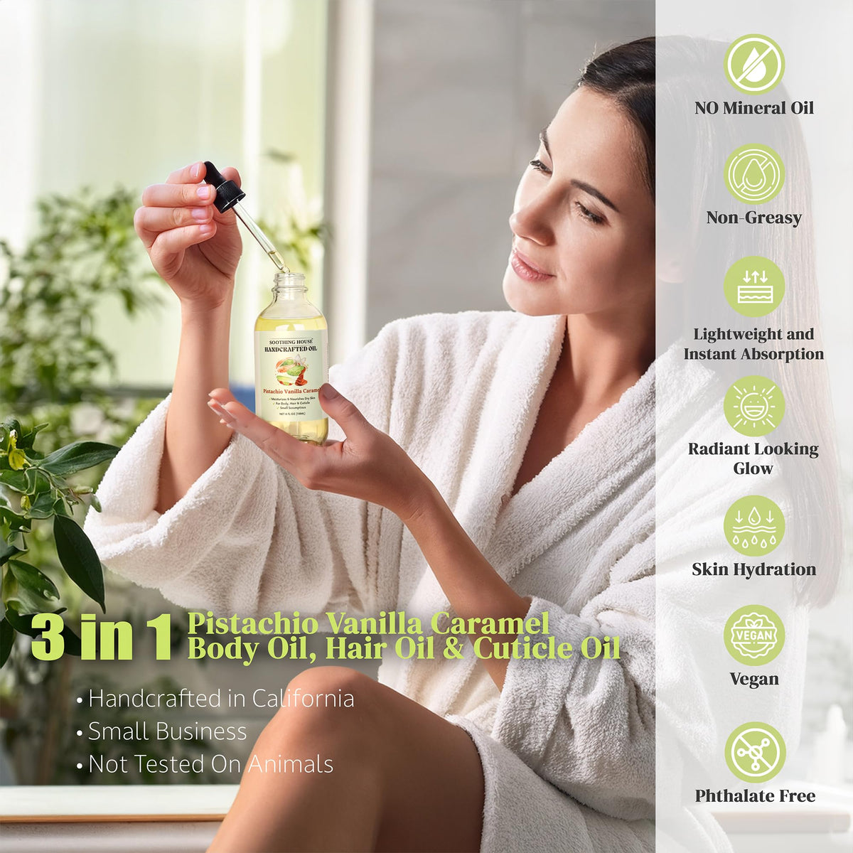 Soothing House drops on skin showing quick absorption and immediate softening benefit