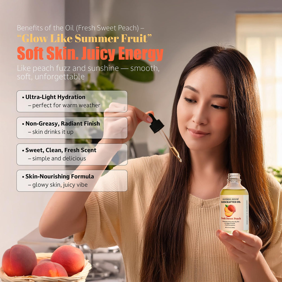 Soothing House 4 fl oz bottle beside ruler for size and scale clarity