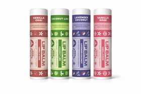 Soothing Touch front packaging showing 4-ounce tube and coconut lime fragrance benefits
