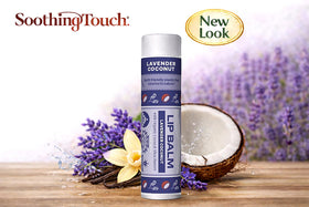Soothing Touch ingredients flatlay with coconut and lime for natural nourishment