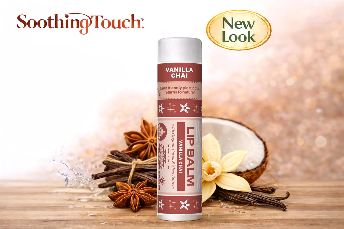 Soothing Touch open tube top view illustrating easy application and travel-friendly size