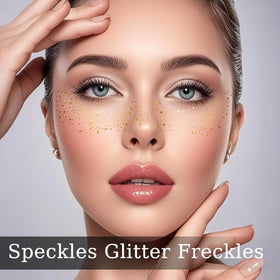SOOVSY applied on cheek demonstrating long-lasting festival sparkle