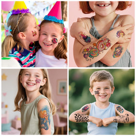 SOOVSY assortment of small tattoos arranged to show mix-and-match fun