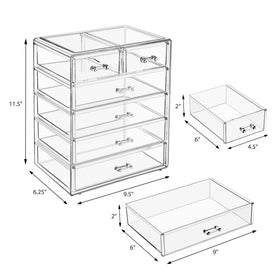 Sorbus top small drawers open displaying lipsticks and small tools for quick reach