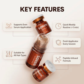 SØREN gold microinfuse applicator close-up highlighting precision contact